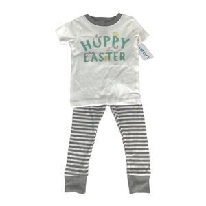 Carter’s Hoppy Easter Pajama Set, White, Gray, 12 Months